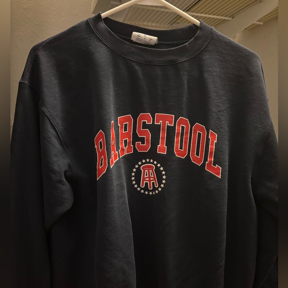 Barstool Navy size medium crewneck #funny